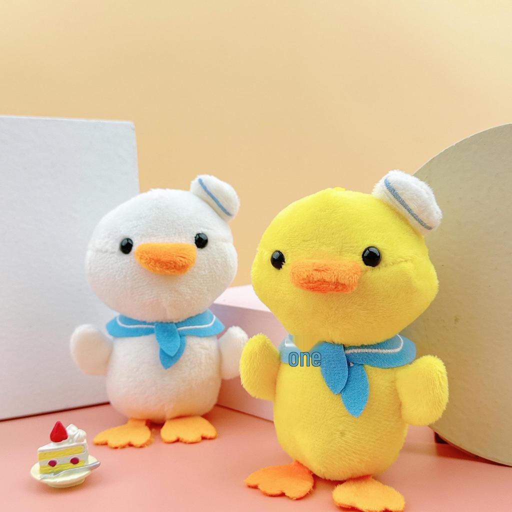 Cartoon Duck Plush Keychain - Cute Animal Pendant & Keyring Ornament for Couples