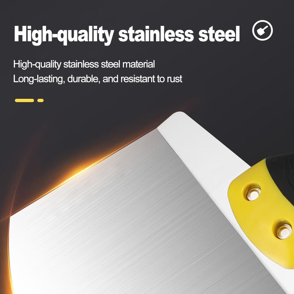 Stainless Steel Curved Trowel, Fan-Shaped Plaster Spatula, Thickened Bricklayer's Tool for Oil Workers, Ash Scraper