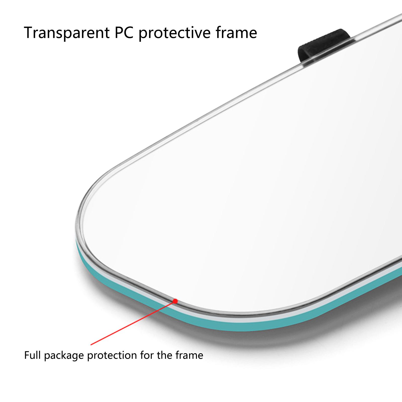 Wide View Curved Automotive Rearview Mirror with Anti Glares Coating & Universal Vehicle Compatibility Simple Installs