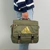 Adidas Backpack Model A4 Size Square with Shoulder Khaki and Yellow Olive No. 67534, Fit, Unisex, 3-Way, Design, Strap, (Focus F21)
