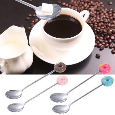 Stainless Steel Coffee Spoons Adorable Salad Mixing Spoon Durable Donut Spoon  Dessert Stirring