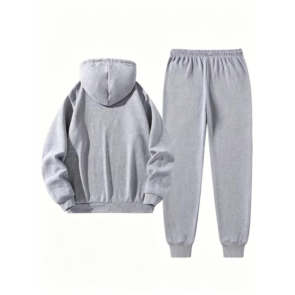 Swimming Printed Pattern Hooded Sweatshirt Set for Men's Casual Foot Binding Sweatpants Sports Set Comfortable and Breathable Daily Use