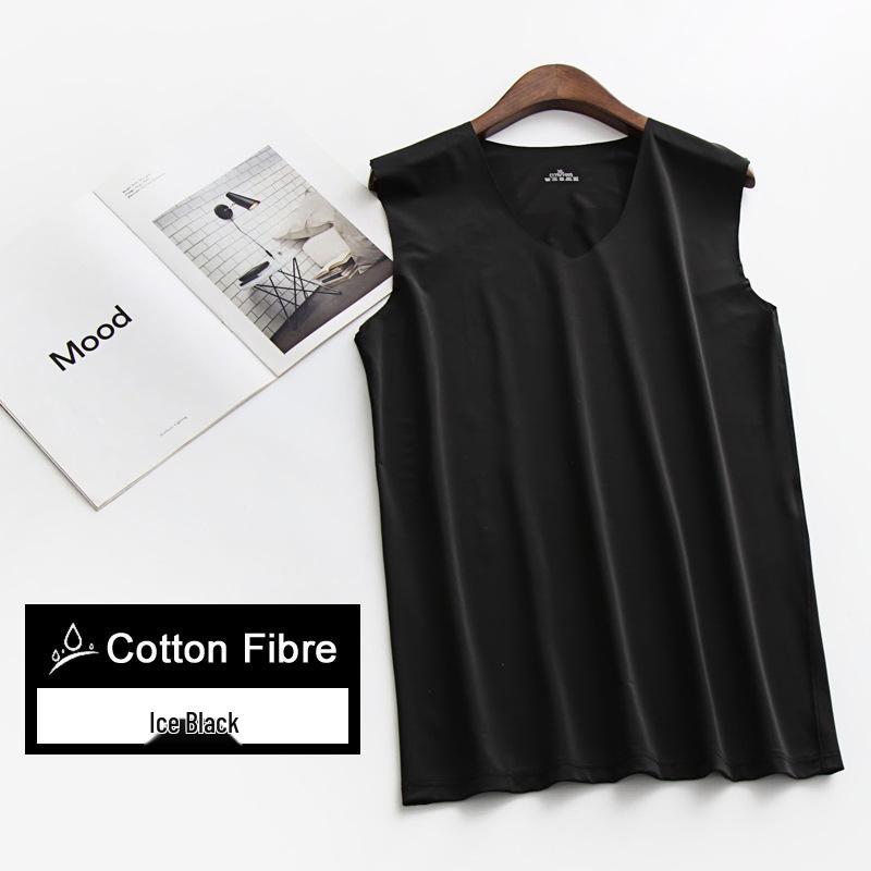 Liquid Ice Silk | Seamless Super Thin Men's Quick-Dry Vest, V-Neck & Round Neck, High Elasticity, Ideal for Summer Sports