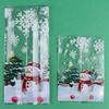 50/100Pcs Snowman Snowflake Pattern Christmas Snowman Cookie Bags Baking Packaging Bags  Winter