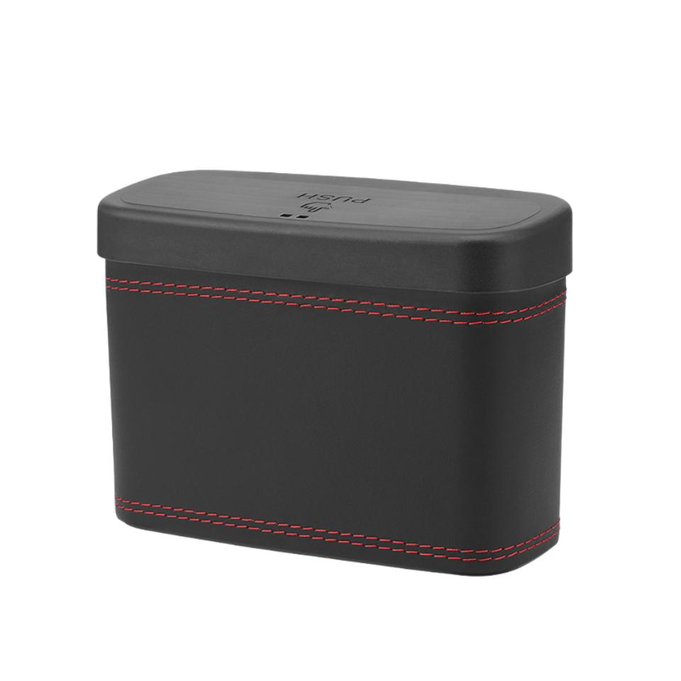 

Multi-functional car press-down storage box PU leather vehicle trash can, seat back and door hanging storage box, press-down