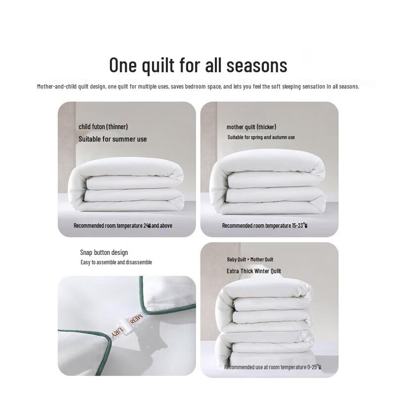 Mercury Home Textiles 30% Soybean Fiber Negative Ion Two-in-One Quilt