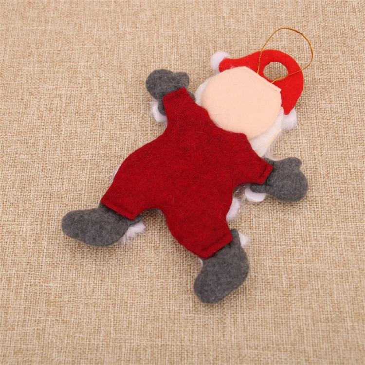 4 Pcs Christmas Hanging Holiday Ornaments Bear Santa Pendant Party Supplies for Holiday Wedding Party Decoration