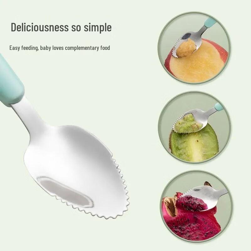 ZISIZ Baby Silicone Food Scraper Spoon