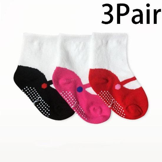 3 Pair Baby Socks Girls Newborn Accessories Anti Slip Dance Kids Toddlers Gift Children Infant Stuff Clothes Bow Cute Clothes