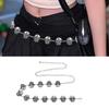 Metallic Skull Head Chain Belt Adjustable Punk Waist Chain Skirt Pants Waistband 2000s Waist Jewelry Accessories