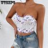 Lace Fragmented Flowers Embroidered Top Trend Have Cash Less  Navel Exposed Breastplate Undergarment Covering The Chest and Abdomen Tops