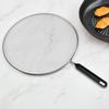 Tela antirrespingos, alça ergonômica, frigideiras de aço inoxidável à prova de ferrugem, malha antirrespingo para cozinha