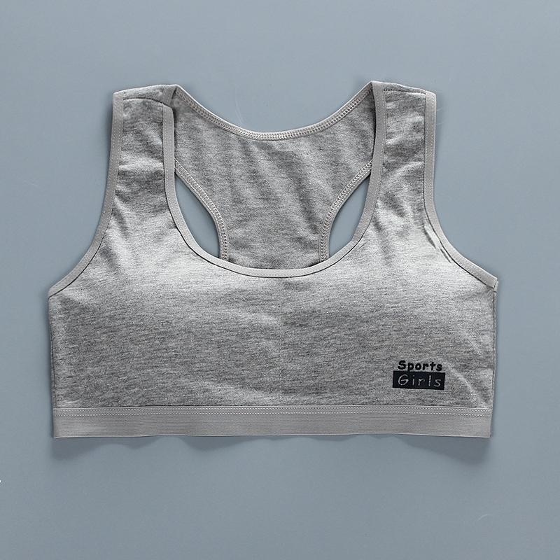 8-12Y Children Girls Cotton Bra For Teenagers Underwear Tops Solid Color Comfortable Bras