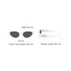 Versace Logo Acetate Irregular Shape Sunglasses Women Sunglasses White VE4454