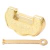 Vintage Lock Key Zinc Alloy Vintage Horizontal Open Brass Padlock with Key for Jewelry Box Suitcase