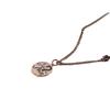 Simple Diamond-Encrusted Letter Round Brand Necklace Female Personality Retro Niche Design Wind Trend Jewelry