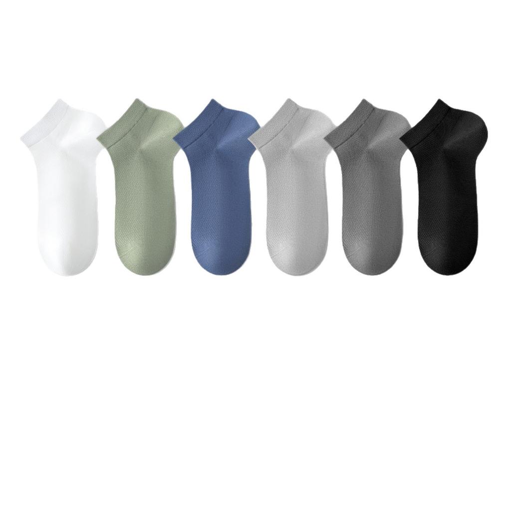 Short-tube Men's Deodorant Cotton Socks, Summer Pure Cotton Short Socks, Thin Style, Antibacterial Cotton Socks