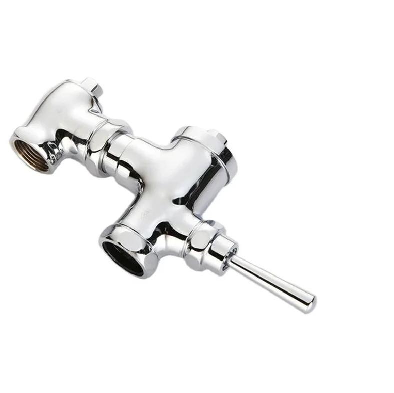 New Scalable Pedal Flush Valve Copper Hand Press Delay Flush Valve Adjustable 360 Degree Revolve Automatic Delay Rebound Valve