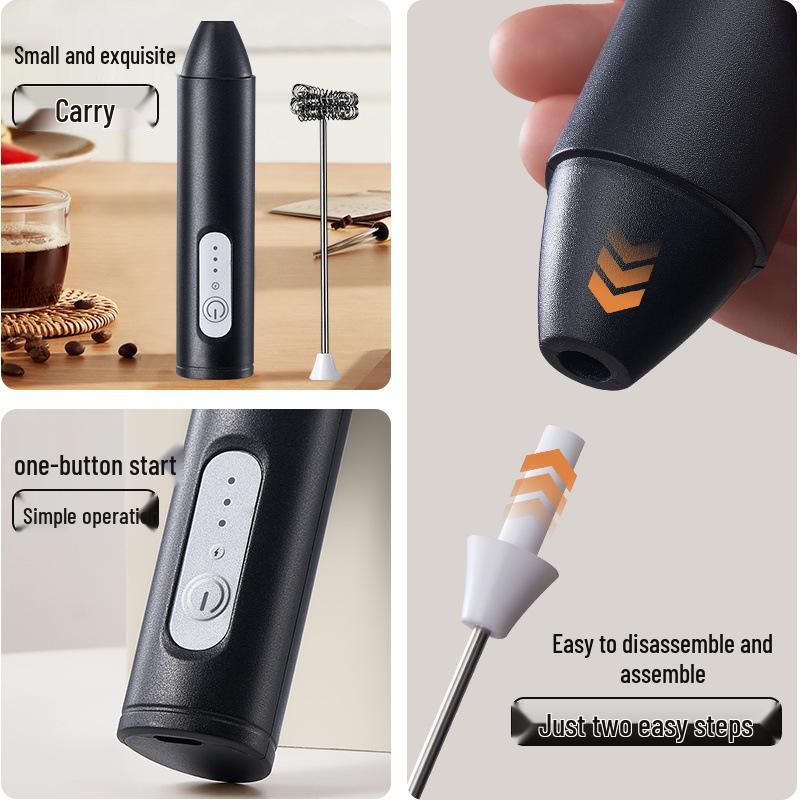 Tragbarer elektrischer Milchaufschäumer - Automatischer Schaumbereiter für zu Hause