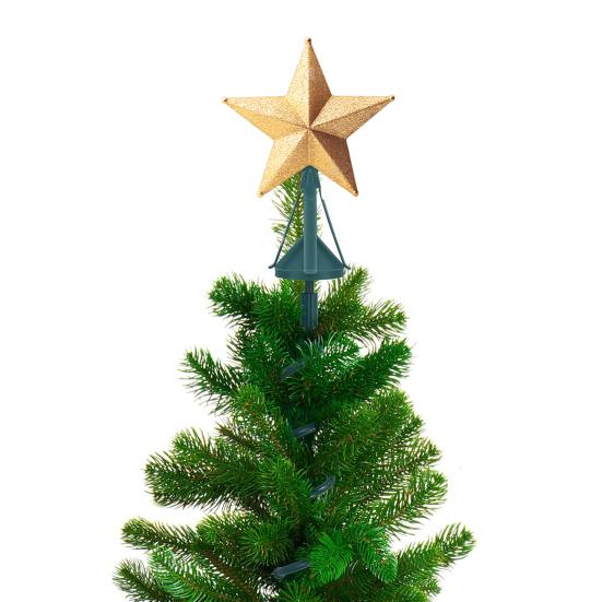 Christmas Tree Topper Holder Universal Twist-on Holiday Tree Topper Stabilizer Metal Green Support Rod with Adjustable Attachment for Stabilizing