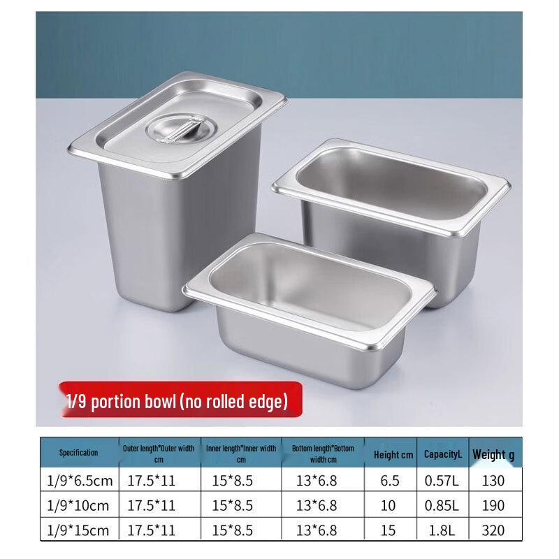 Commercial Stainless Steel Storage Container with Lid