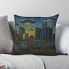 Motor City Starry Night Detroit Square Pillowcase Polyester Linen Velvet Pattern Zip Decor Throw Pillow Case Car Cushion Cover