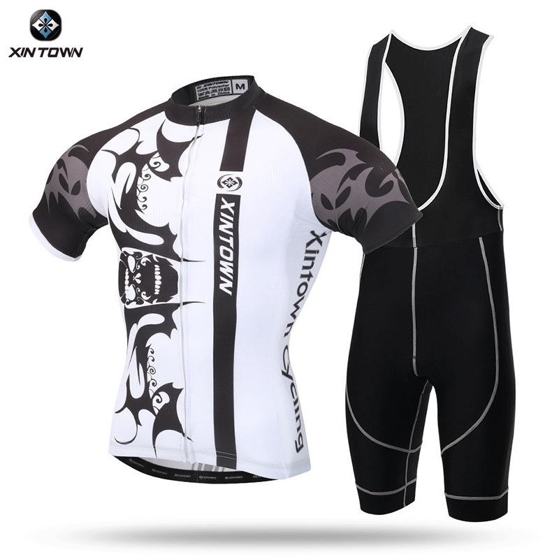 XINTOWN Men's Summer Cycling Jersey and Bib Shorts Set
