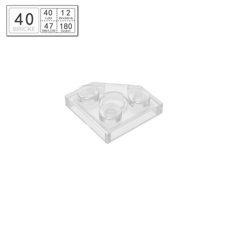 BRICKE Building Blocks 2x2 Wedge Plate, Compatible with Lego 26601 MOC, Bulk Small Particle Pieces. 50g (approx. 98pcs)