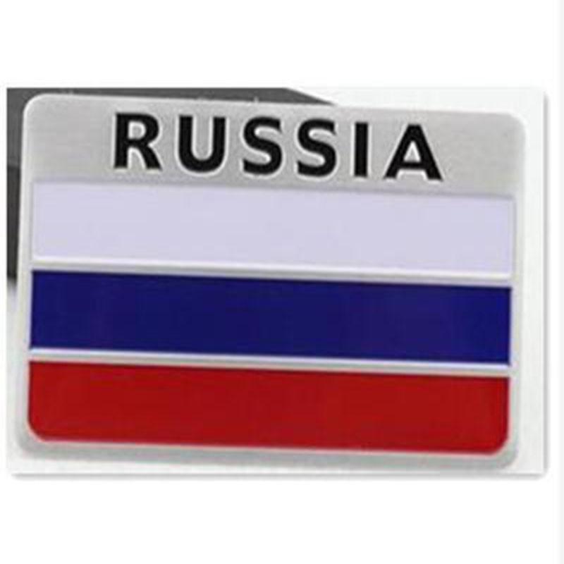 Russian Flag Metal Auto Stickers Badge Emblem Decal For Stylish Car Decoration