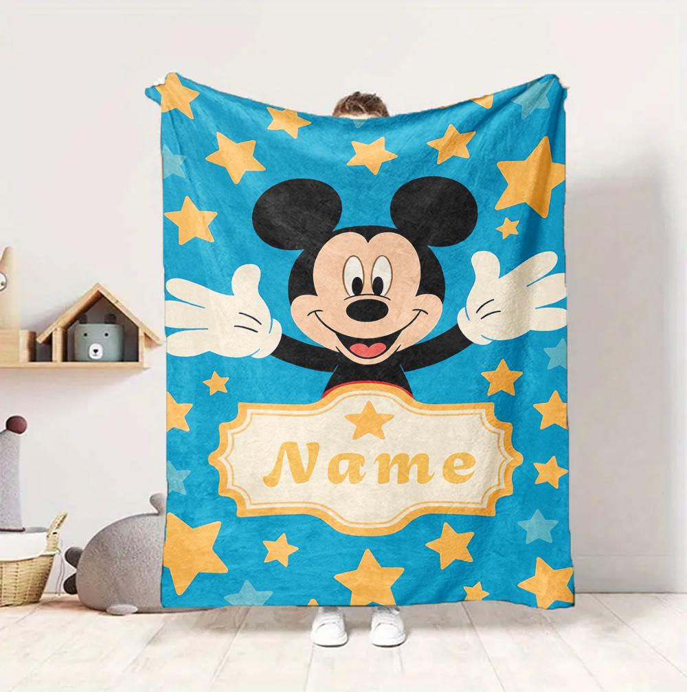 Custom Name Butterfly Garden Flannel Blanket Throw Blanket Soft Warm Sofa Bed Home Decor Unique Gift