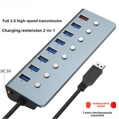 Hub USB 3.0 din Aliaj de Aluminiu Tip C cu Comutator Stație de Andocare Laptop Extensor Multiport pentru Accesorii MacBook PC