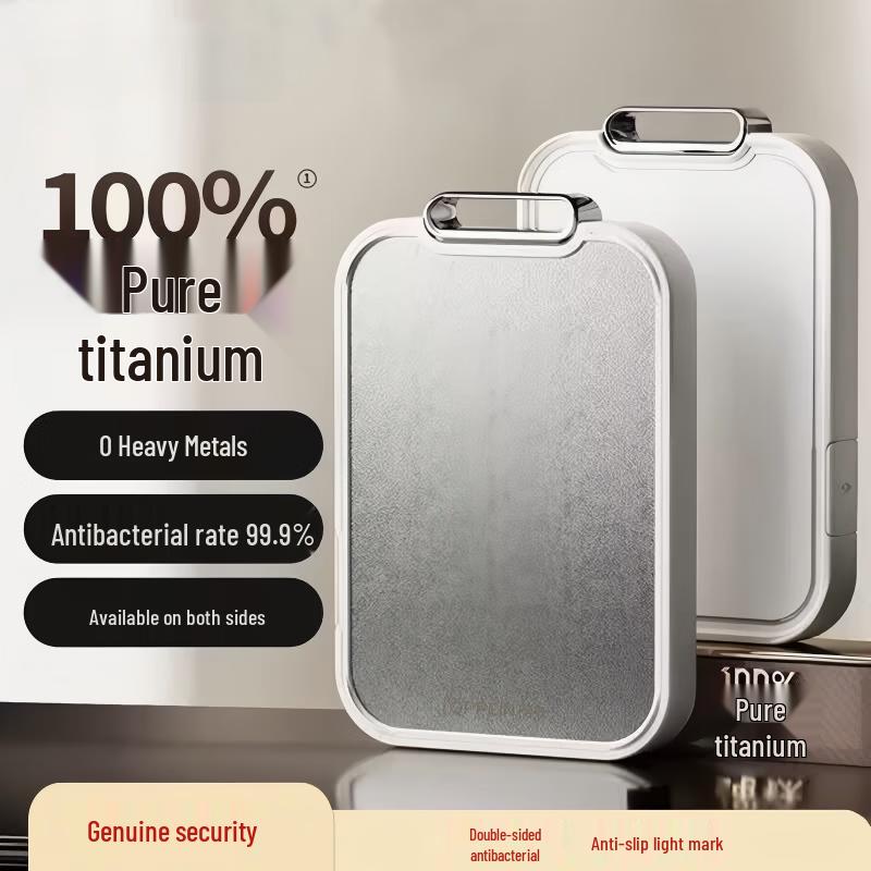 GOWKE 99% Pure Titanium Double-Sided Chopping Board