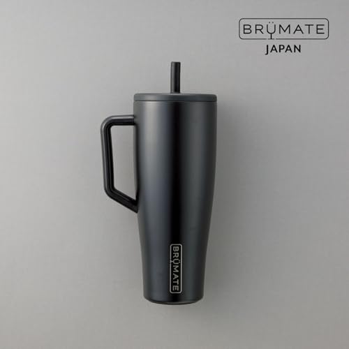 [Official] Brumate Era Matte Black 1180ml Vacuum Straw Tumbler with Locking Lid, Leak-Proof Even Upside Down! Keeps Ice Cold for Over 24 Hours! Can Be
