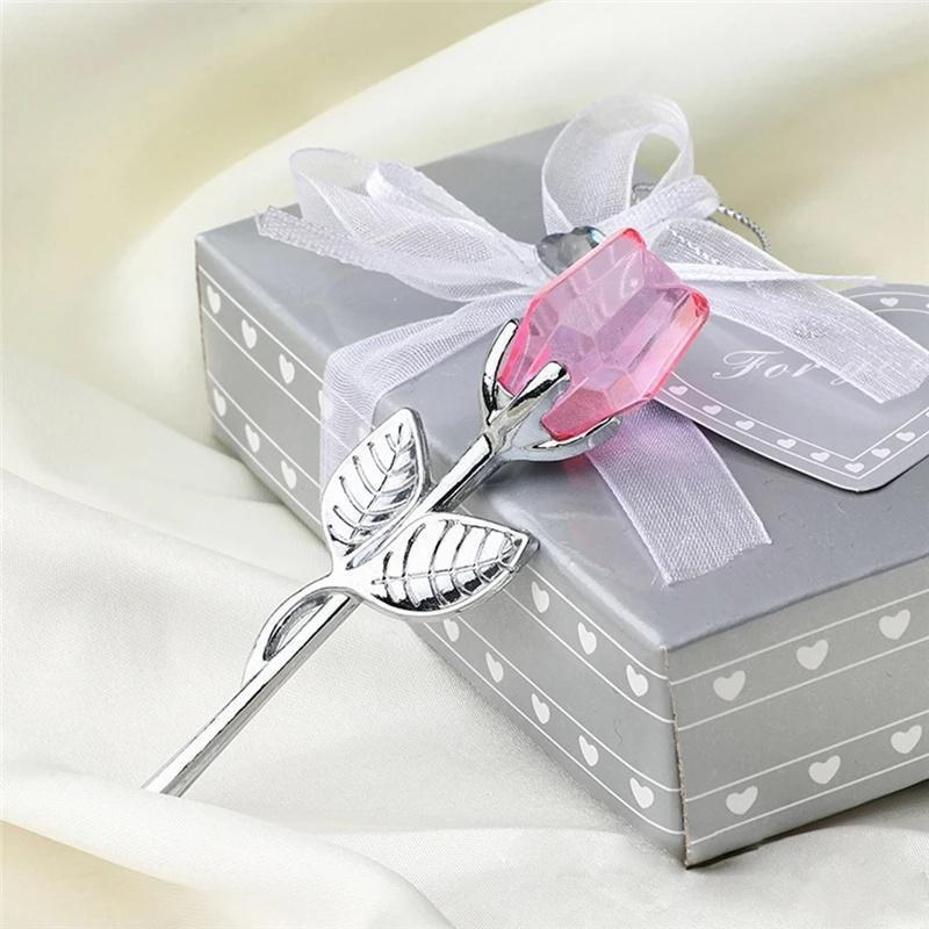 1 Pcs Mini Clear Crystal Glass Roses Artificial Flower Ornament Home Living Room Decor Romantic Valentine Gift For Girlfriend