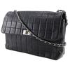 CHANEL 2.55 Chocolate Bar Shoulder Bag ChainShoulder vintage black lambskin Women Used