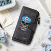 Gothic Skull Nurse Pattern Long Wallet Forever Printed Credit Card Holder Multi Slot Portable Purse