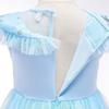 Cross-border foreign trade Ice and Snow Queen dress Fluffy yarn dress with cape Frozen Princess Elsa dress