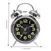 4 Inch Dial Twin Bell Alarm Clock Silver Battery Operated Alarm Clock  For Bedside Use
