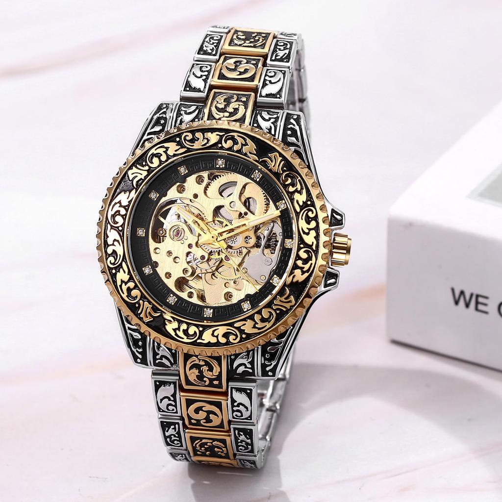 Cool Steampunk Watch for Luxury Automatic Perfect Stainless Retro Classic Perfect for and Celebrations Gold Men Fashionable, Watch, Popular, Gift,