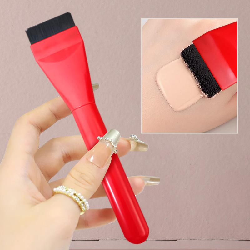 

5 шт. бесшовных кистей для тональной основы, плоская головка, не наносит пудру, кисть для смешанного крема, кисть для ежедневного макияжа, мягкое волокно, приятная для кожи, инструмент для макияжа 1pcs