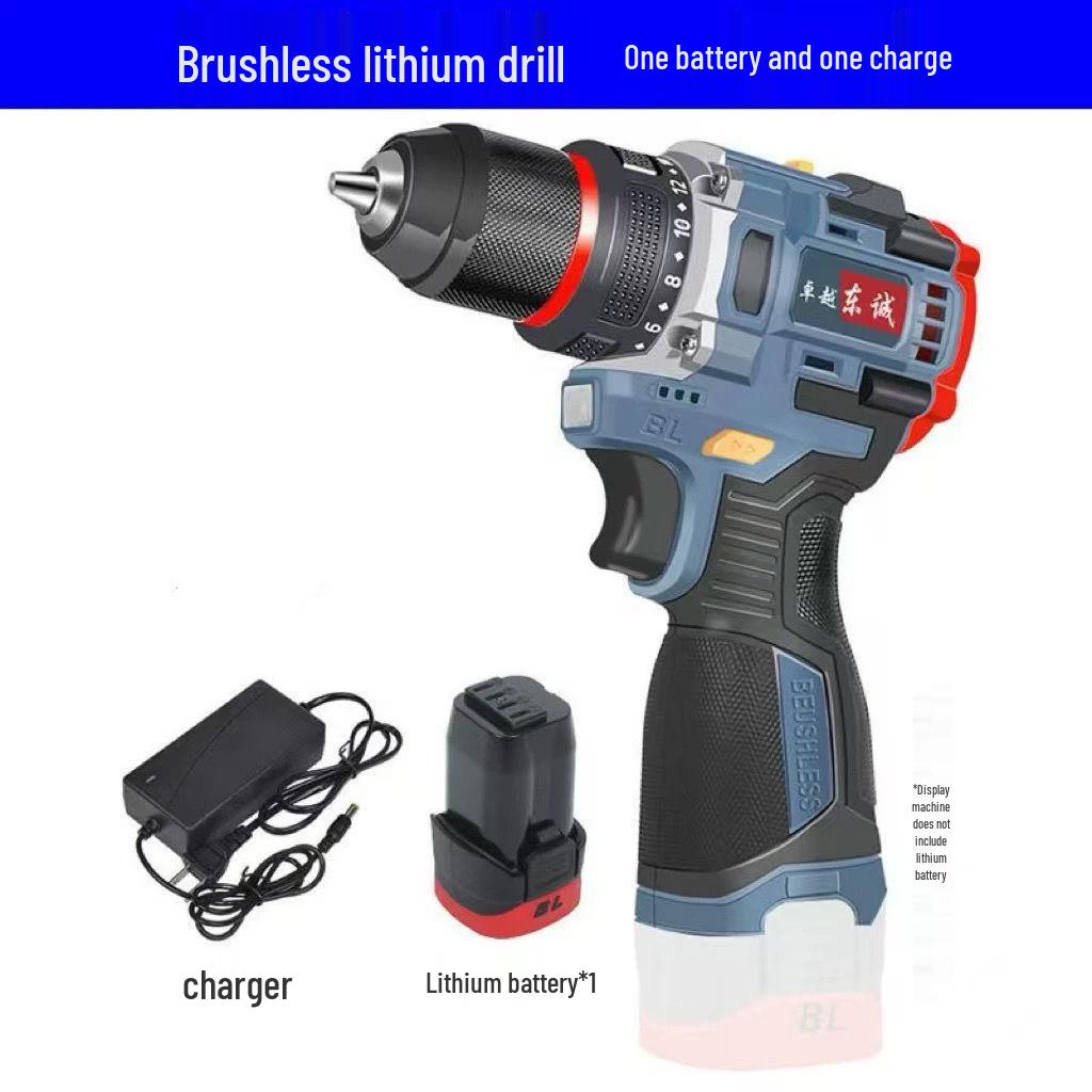 Rechargeable Brushless Lithium Battery High Power Impact Drill and Screwdriver