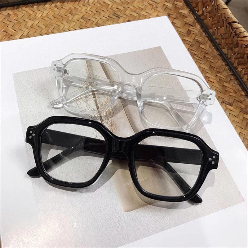 2PCS Vintage Leopard Black Frame Glasses Women Men Anti Blue Light Lens Eyeglasses Spectacles Makeup-free Eyewear Accessory