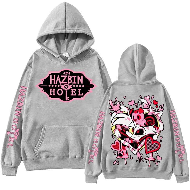 Hazbin Hotel Sudadera con Capucha de Polvo Hombre Mujer Harajuk