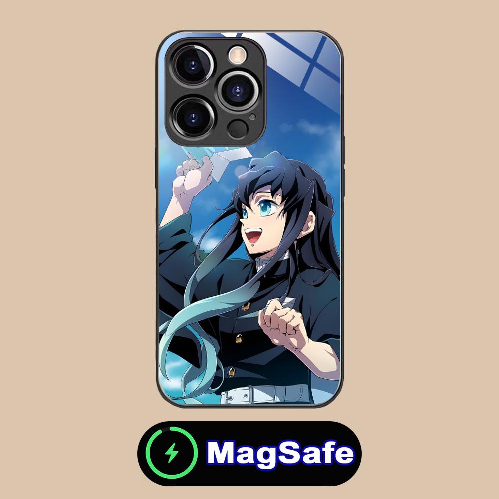 Demon Slayer Muichiro Phone Case for iPhone 16 15 14 13 12 11 Pro Max Plus Mini MagSafe Glass Colour Printing Cover Smartphone