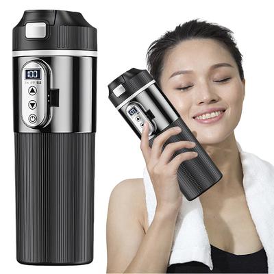 12V/24V Stainless Steel Travel Coffee Mug Warmer Car Heating Cup Digital LCD Display Smart Temperature Sensor Electric Water Cup