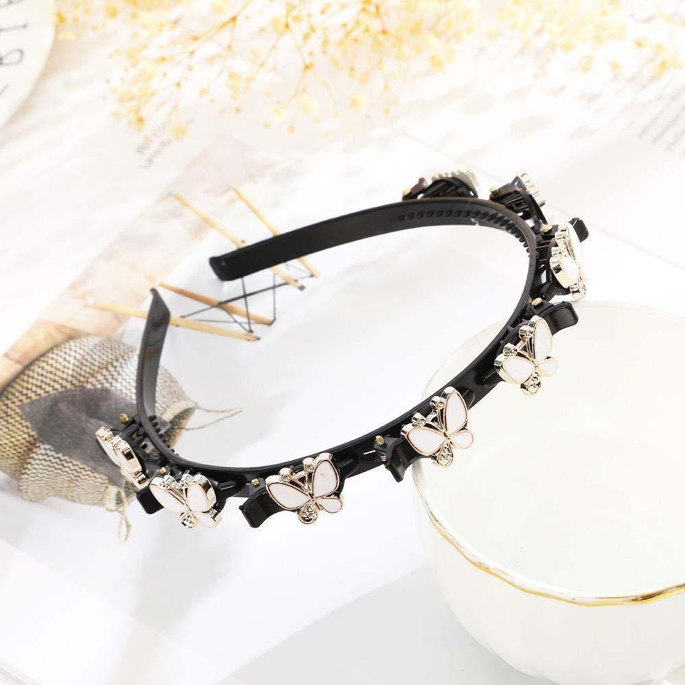 Eleganter Damen Schmetterlings-Haarreif Süßes Haarband Mode Strass Stirnband für Pony Damen