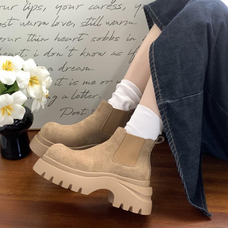 New Product Hot Sale Autumn New Thick-soled Heightening Versatile Casual Martin Boots Short Boots 6007