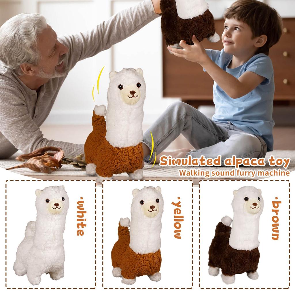 Without Battery, Color Box, Simulation Electric Walking Sound Furry Machine Simulation Toy