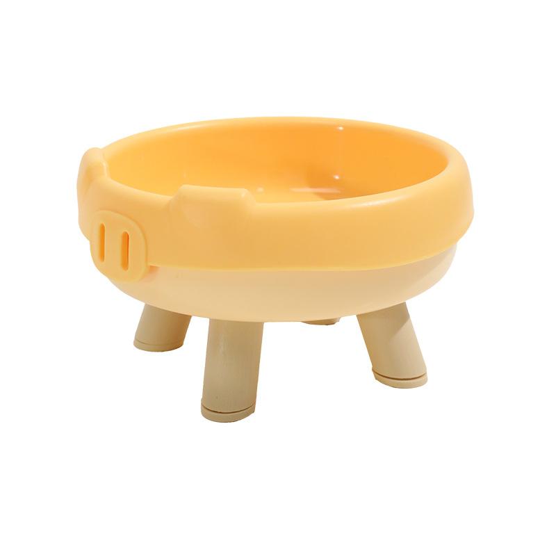 

Cat Bowl, Doughnut Food Bowl, Large-mouthed Cat High-legged Bowl, Cat Drinking Bowl, Cute Cat Basin, Dog Bowl, Pet Supplies Pig s nose жёлтый