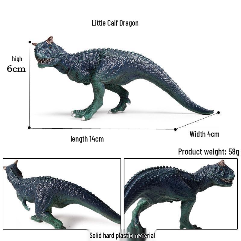 Jurassic Dinosaur Model: Realistic Solid Meat-Eating Dinosaur Toy for Children